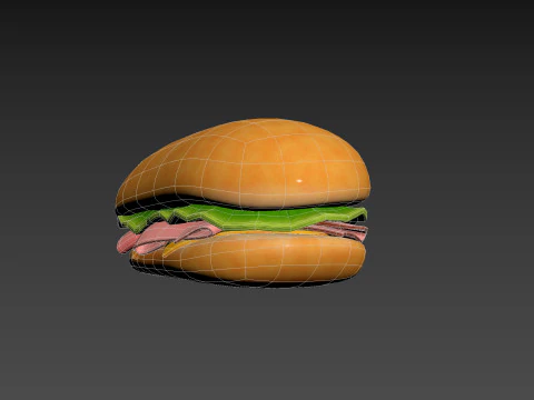 Submarine Sandwich 3D Model