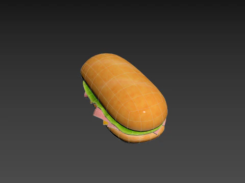 Submarine Sandwich 3D Model