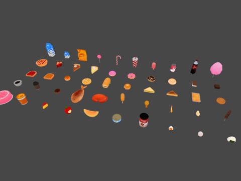 Low Poly Food Pack Vol 3 3D Model