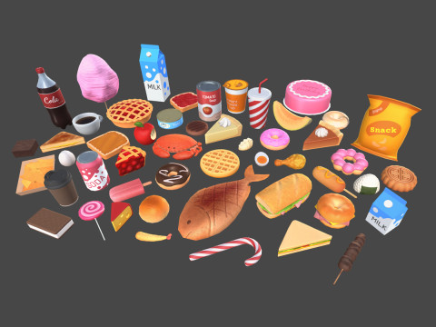 Low Poly Food Pack Vol 3 3D Model