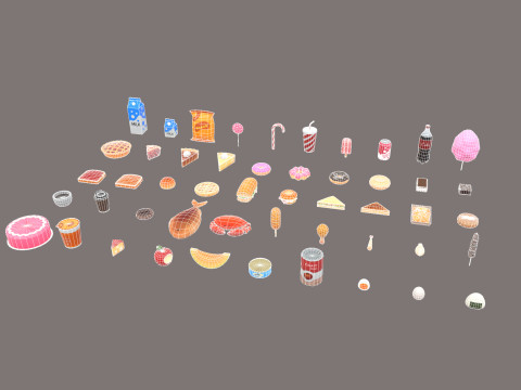 Low Poly Food Pack Vol 3 3D Model