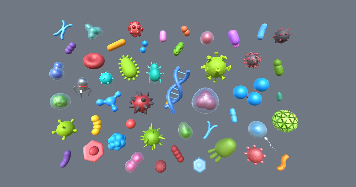 Biology Pack 3D Model .c4d .max .obj .3ds .fbx .stl .blend 
