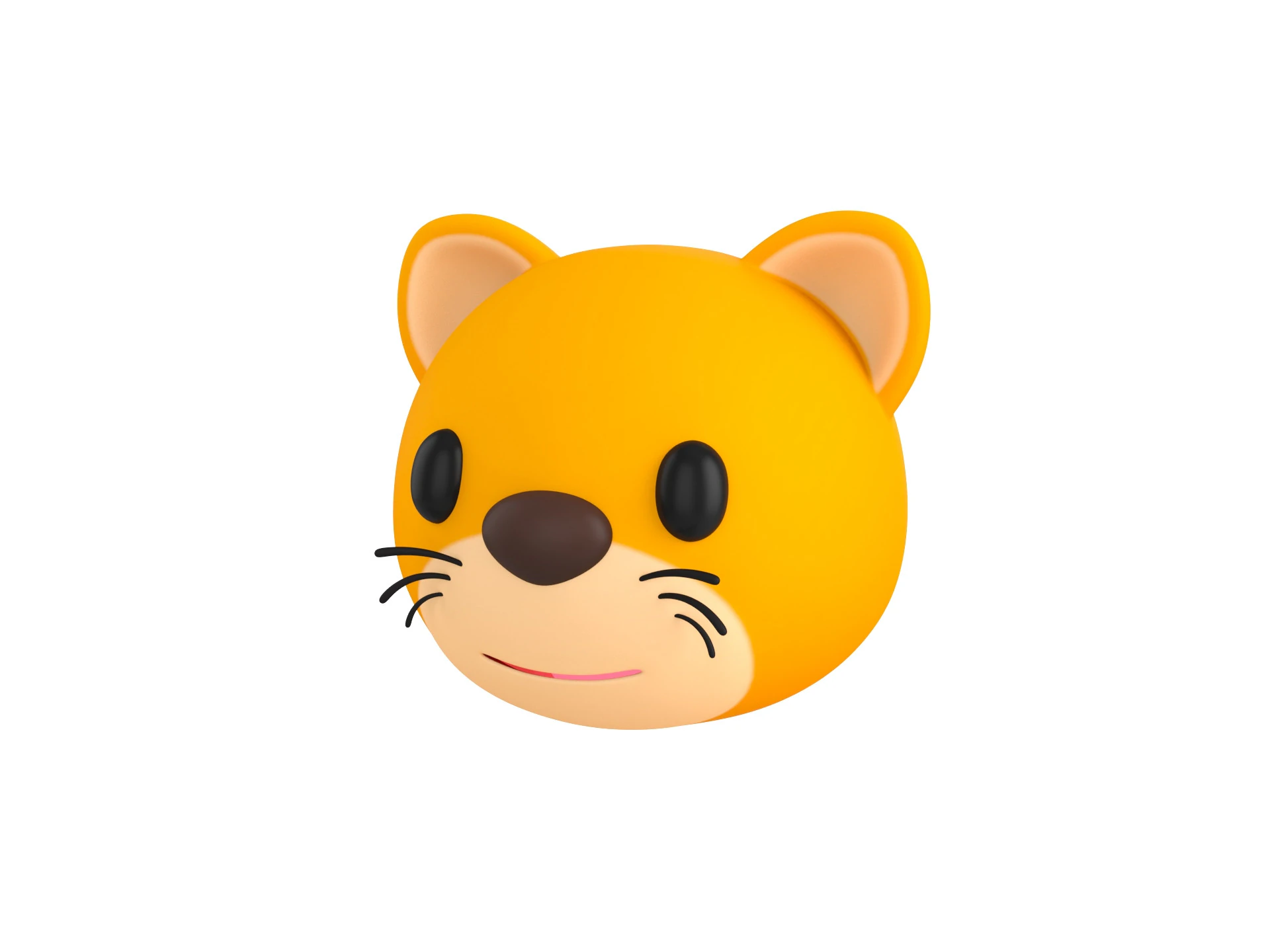 Cat Head 3D Model .c4d .max .obj .3ds .fbx .stl .blend 