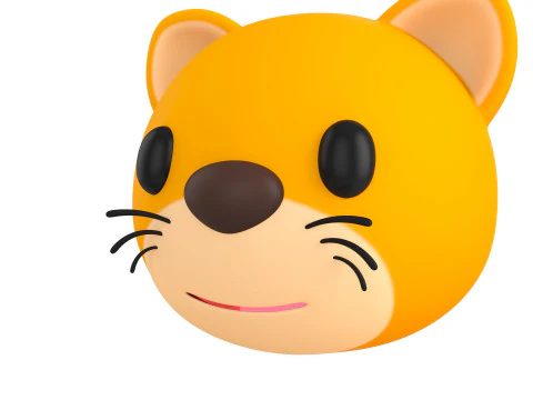 Cat Head 3D Model
