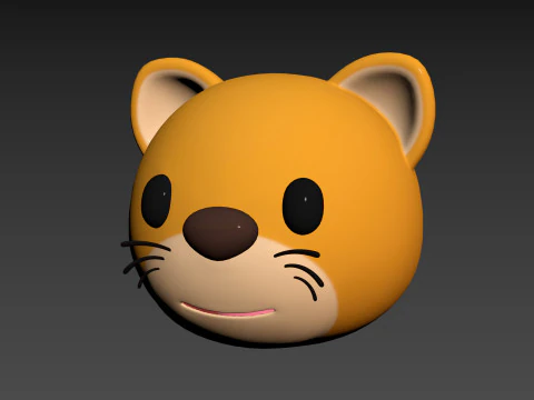 Cat Head 3D Model