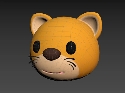 Cat Head 3D Model