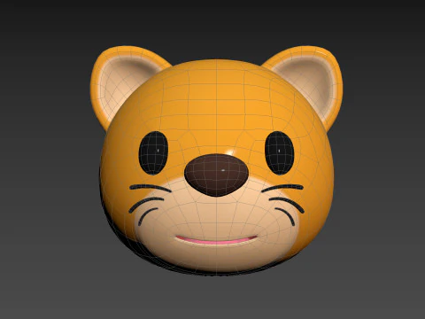 Cat Head 3D Model