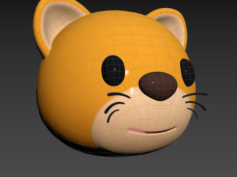 Cat Head 3D Model