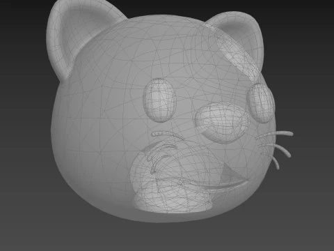 Cat Head 3D Model