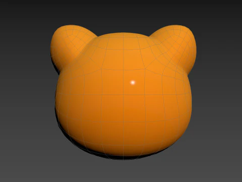 Cat Head 3D Model