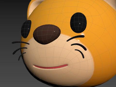 Cat Head 3D Model