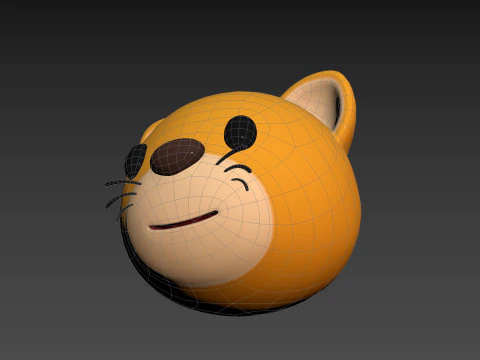 Cat Head 3D Model