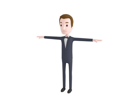 CartoonMan045 Groom Modelo 3D