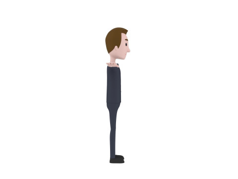 CartoonMan045 Groom 3D Model