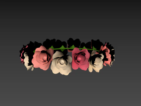 पुष्प मुकुट 3D मॉडल
