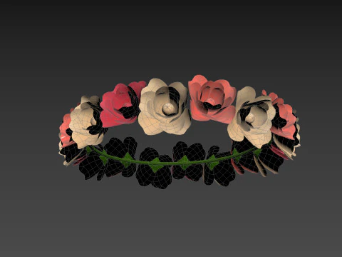 पुष्प मुकुट 3D मॉडल