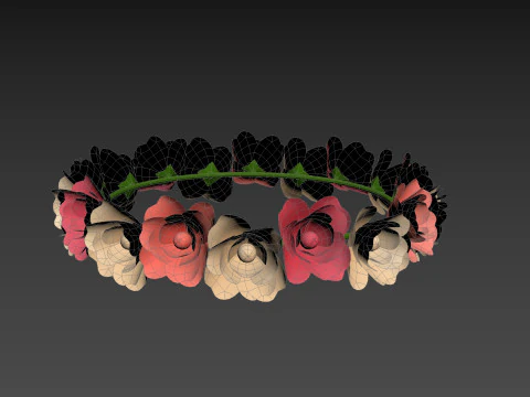 पुष्प मुकुट 3D मॉडल