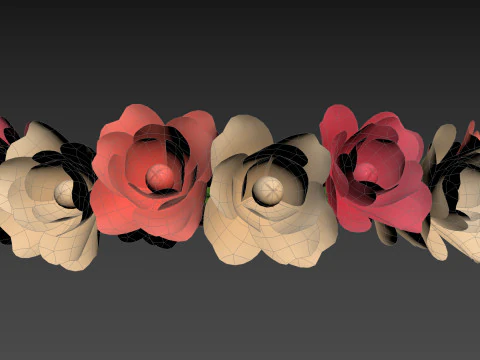 पुष्प मुकुट 3D मॉडल