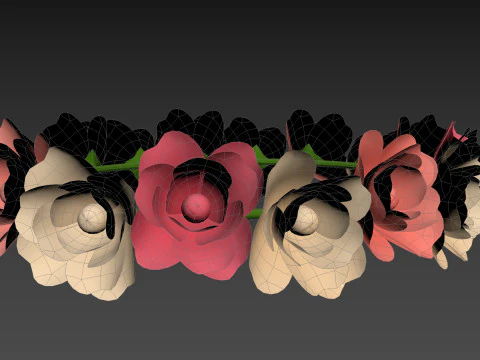 पुष्प मुकुट 3D मॉडल