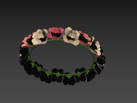 पुष्प मुकुट 3D मॉडल