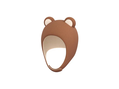 Cappello di peluche orso Modello 3D