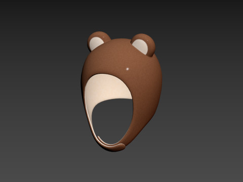 Bear Plush Hat 3D Модель