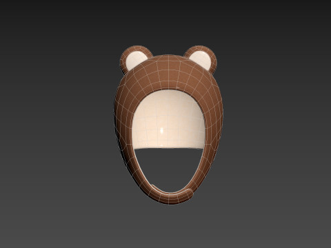 Bear Plush Hat 3D Модель