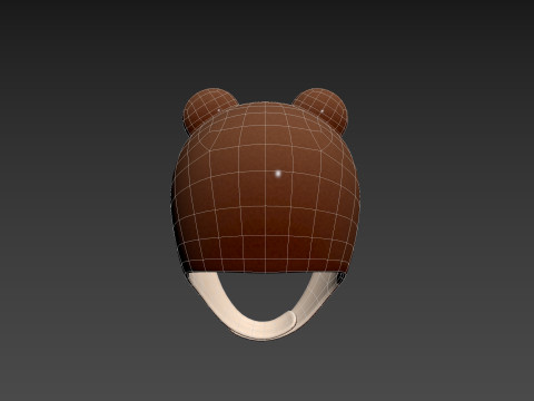 Bear Plush Hat 3D Модель
