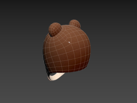 Bear Plush Hat 3D Модель