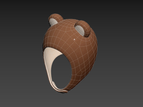 Bear Plush Hat 3D Модель