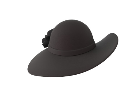 Black Flower Hat Modelo 3D
