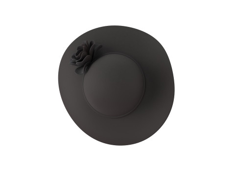Black Flower Hat Modelo 3D