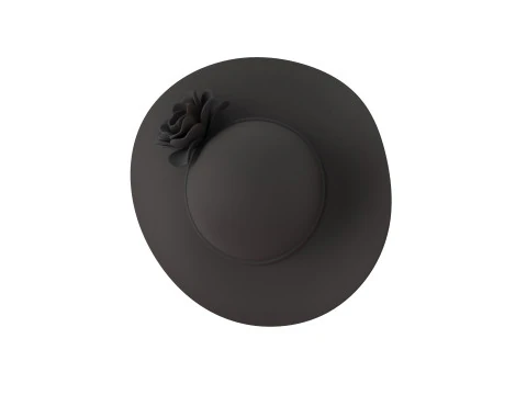 Black Flower Hat 3D Model