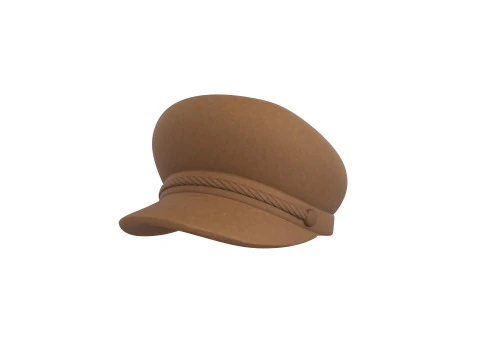 Sombrero Bret&oacute;n Marr&oacute;n Modelo 3D