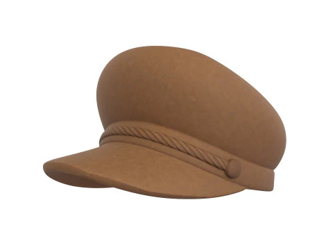 Brown Breton Hat 3D Model