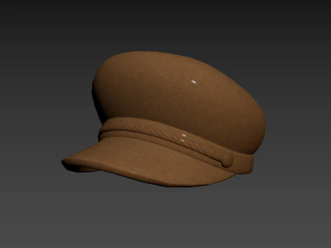 Brown Breton Hat 3D Model
