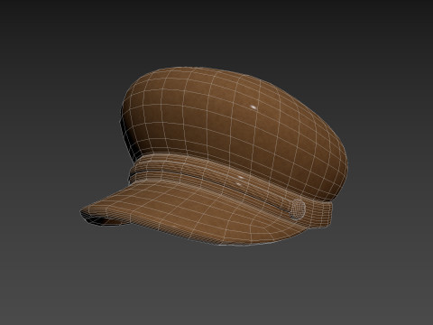 Brown Breton Hat 3D Model
