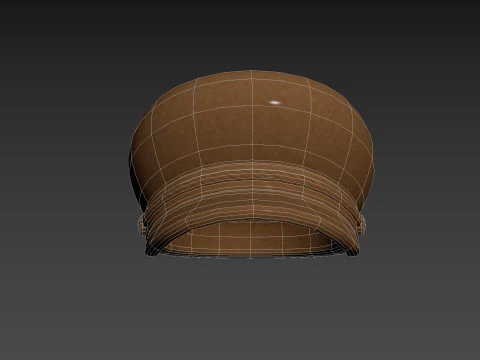 Brown Breton Hat 3D Model