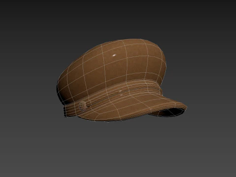 Brown Breton Hat 3D Model