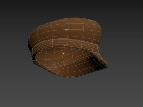Brown Breton Hat 3D Model