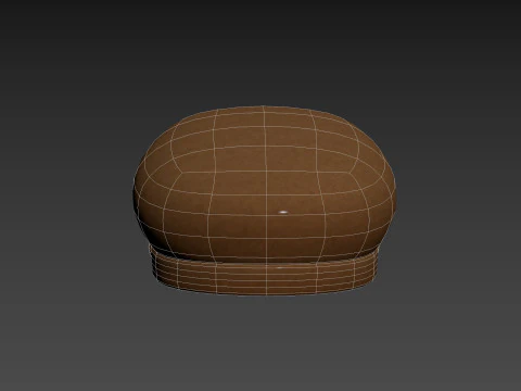 Brown Breton Hat 3D Model