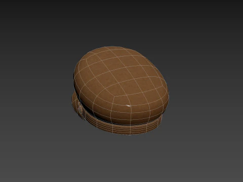 Brown Breton Hat 3D Model