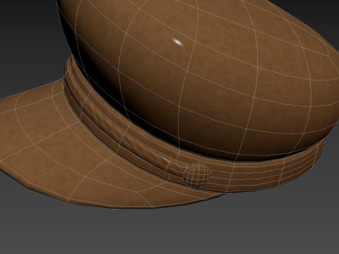 Brown Breton Hat 3D Model
