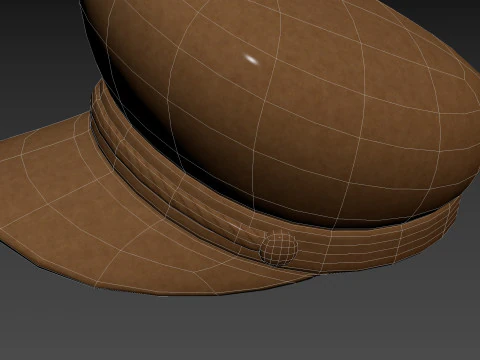 Brown Breton Hat 3D Model