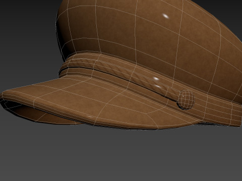 Brown Breton Hat 3D Model