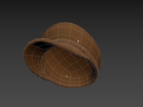 Brown Breton Hat 3D Model