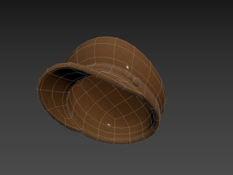 Brown Breton Hat 3D Model