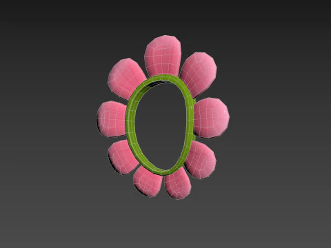 फूल टोपी 3D मॉडल