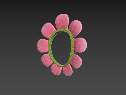 फूल टोपी 3D मॉडल