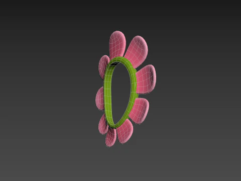 फूल टोपी 3D मॉडल